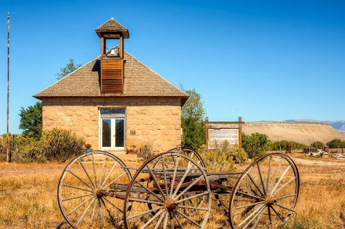 Converted Historic Schoolhouse with Hot Tub and Views! image 1